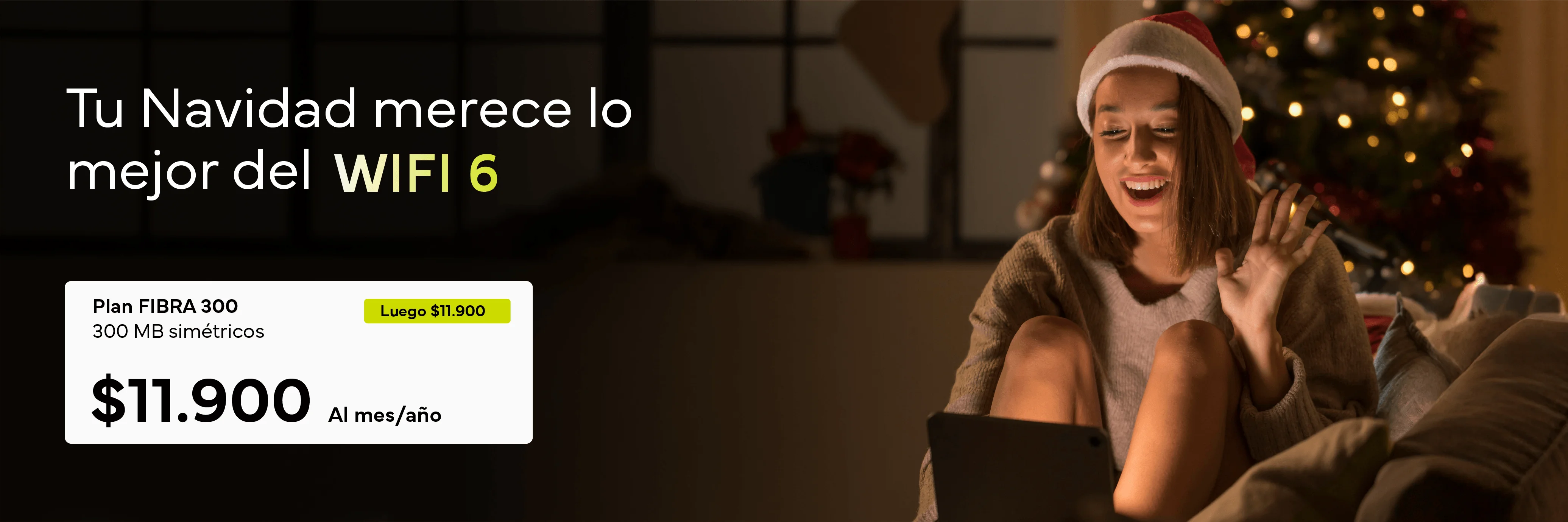 El mejor plan de solo fibra 300MB  con Bitred este mes de la navidad