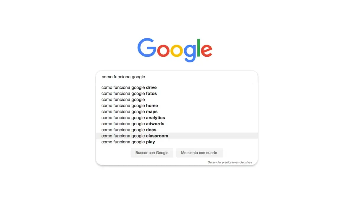 Buscador google buscando como funciona este mismo