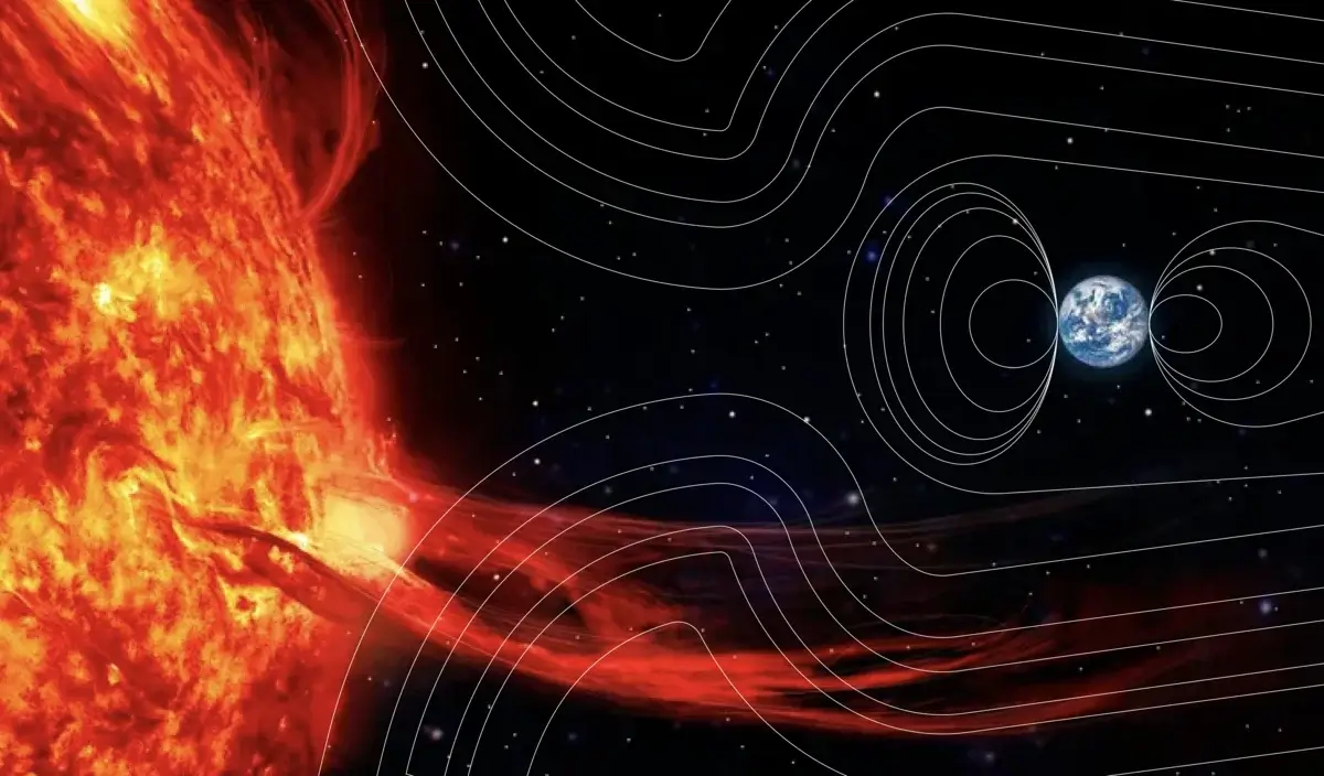 grafico representativo de una tormenta solar